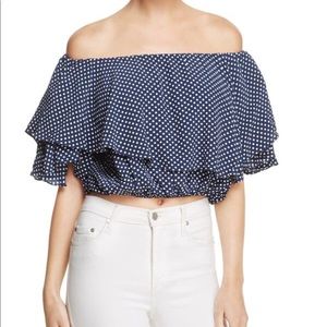 NWOT MLM Label Orb Polka Maison Crop Top